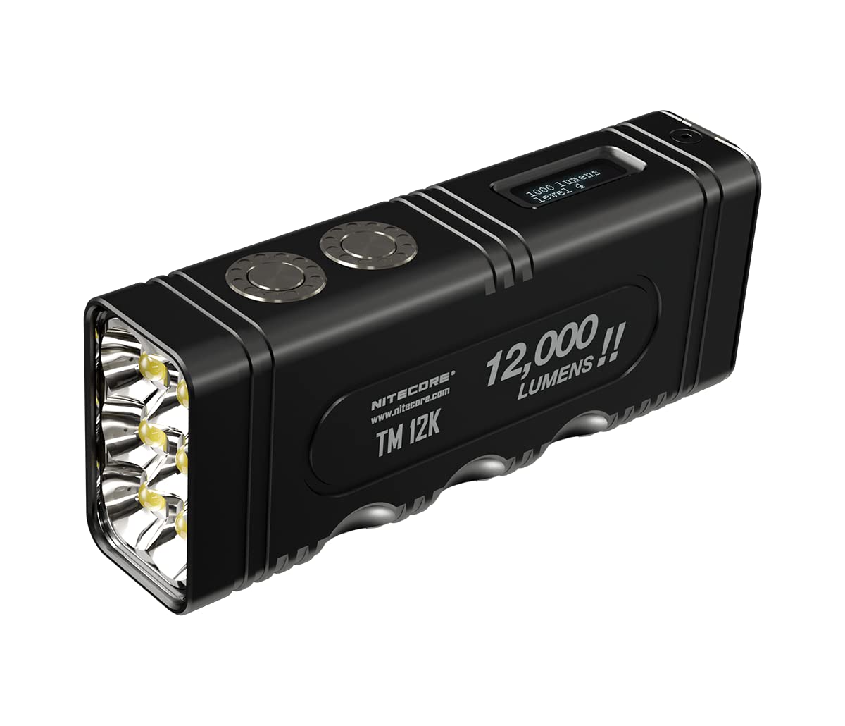 Nitecore Taschenlampe TM12K inkl. Akkubatterie, 12000 Lumen, 250 m Leuchtweite, USB-C, LED Lampe für Outdoor, schwarz