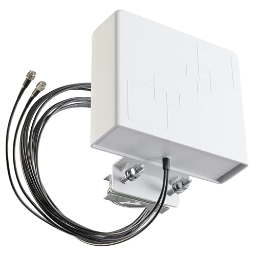 netshop 25 LTE 5G Antenne Außenantenne Multiband Duo Antenne MiMo 2X 9 dBi max. Verstärkung Wetterfest Outdoor 5G/4G/3G für LTE Router mit SMA Anschluss für alle Netze 700-3500 MHz