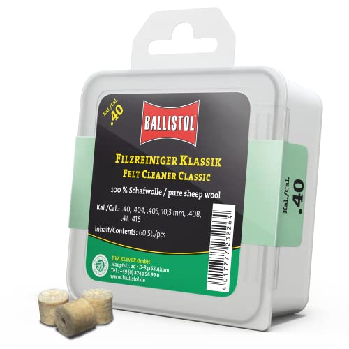 BALLISTOL Unisex – Erwachsene 23226 Filzreiniger, neutral, Kaliber .40-60 Stück