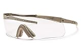 Smith Optics Elite Aegis Echo II Compact Eyeshields Sunglass with Tan 499 Frame and Clear/Gray Lenses by Smith Optics Elite