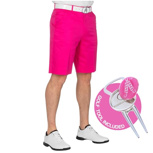Royal & Awesome Herren Golf Shorts, Pink Ticket, 44W