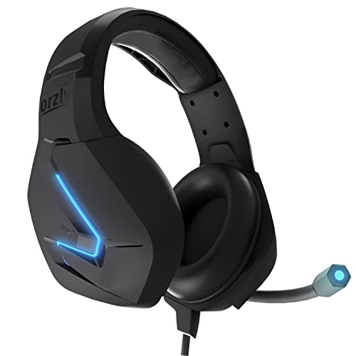 Gaming Headset für PC PS5, Playstation PS4, XBOX SERIES X | S, XBOX ONE,Nintendo Switch,Laptop & Google Stadia Stereo-Sound with mit Geräuschunterdrückung Microphone- Hornet RXH-20 Abyss Auflage