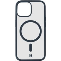 cellularline - Pop Mag - iPhone 15 Plus - Transparente Schutzhülle mit farbigen Kanten, kompatibel mit MagSafe-Ökosystem - Geschützte Kanten, Tasten und Anschlüsse - Blau
