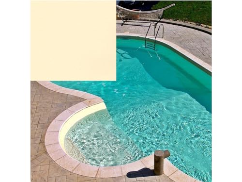 badelaune Poolfolie Schwimmbadfolie gewebeverstärkt 1,5mm stark - Rolle 2,05x25m Sand