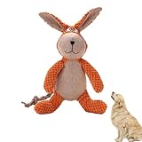 LOTFI Robustrabbit- Designed for Heavy Chewers, Robust Rabbit Dog Toy, Robustrabbit Designed for Heavy Canine Chewers Guarantee (13.3 * 4.3inch,Yellow)