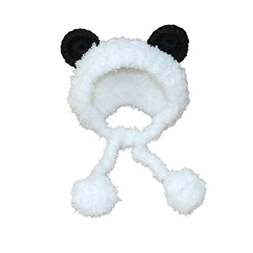 POPETPOP Pandabär Hundekostüm Halswärmer Kopfband Schutz für Katze und Hund Größe S