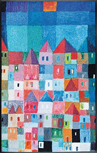 Läufer Colourful Houses wash+dry by Kleen-Tex rechteckig Höhe 7 mm gedruckt