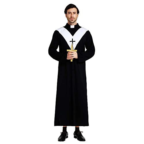 thematys® Heiliger Kardinal Talar Gott Priester Pfarrer Kostüm-Set für Herren - für Fasching, Karneval, Mottoparty & Halloween - Einheitsgröße 160-180cm (Style 1)