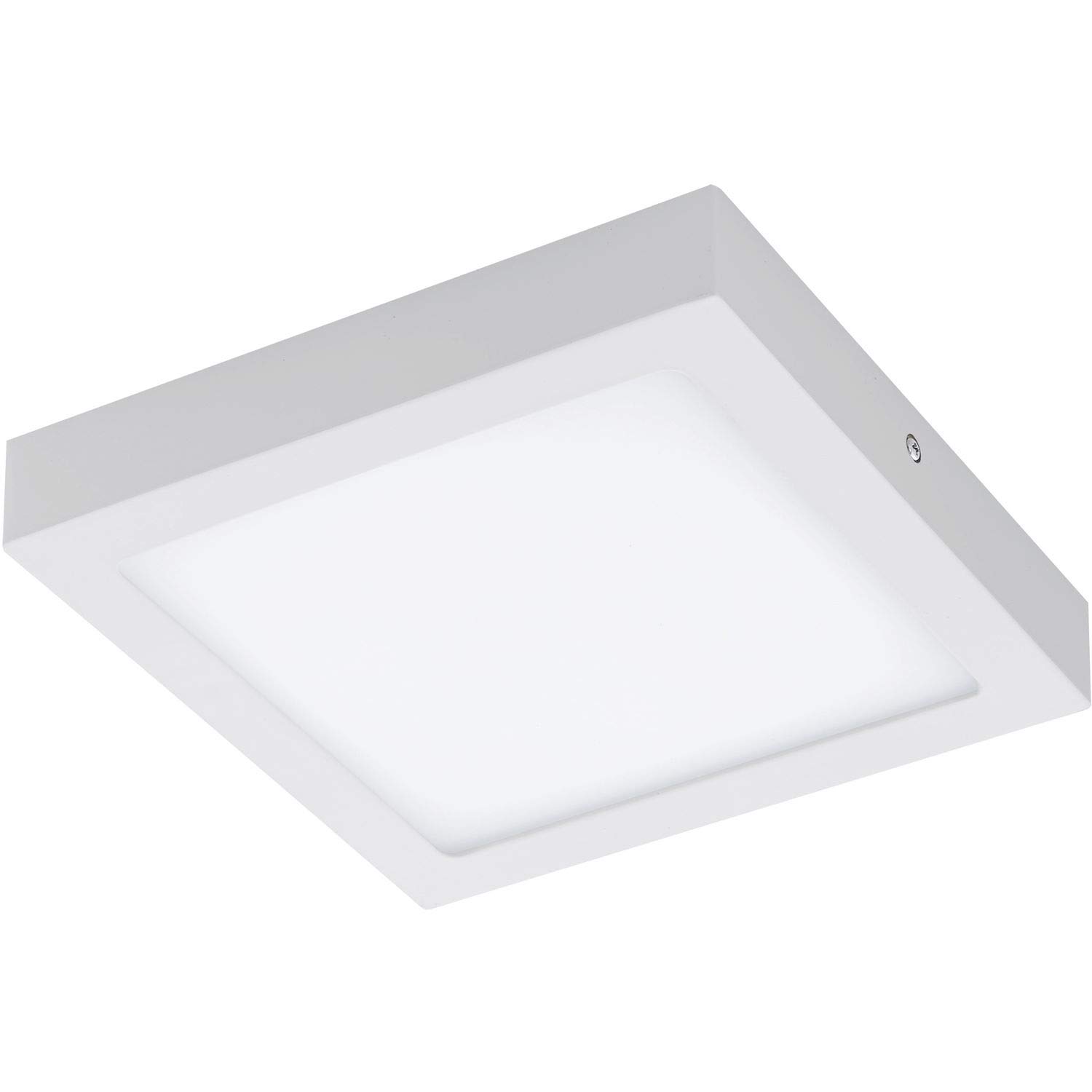 EGLO connect LED Deckenleuchte Fueva-C, Smart Home Deckenlampe, Material: Metallguss, Kunststoff, Farbe: Weiß, L: 22,5x22,5 cm, dimmbar, Weißtöne und Farben einstellbar