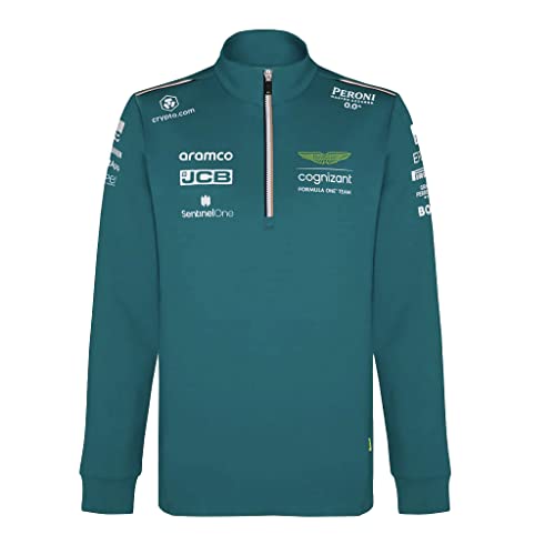 F1 Aston Martin Formula One Team – Offizielles Formula One Mechandise – Team-Replica Midlayer Pullover – Herren – Sterling Green – 2023 (S), grün