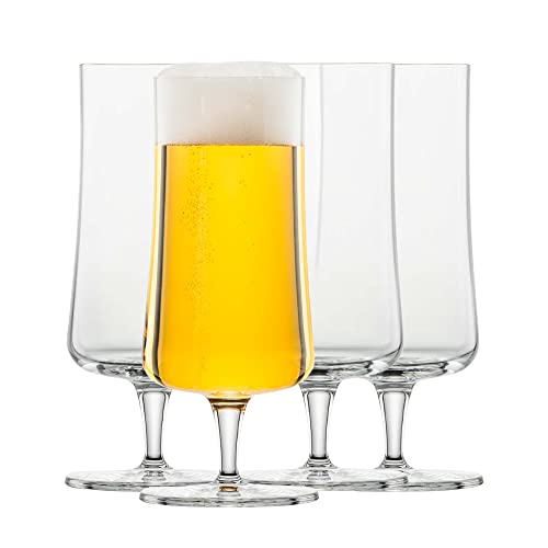 Schott Zwiesel Beer Basic Pils Gläser-Set 4 Stück aus Glas in der Farbe Kristall 0,3L, Maße: 7,6cm x 7,6cm x 17,8cm, 130006