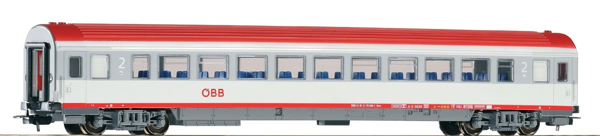 Piko 57613 - Personenwagen 2.Kl. IC Großraum ÖBB V, grau/rot