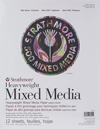 Strathmore 500 Series Heavyweight Mixed Media Pad 11"X14"-12 Sheets