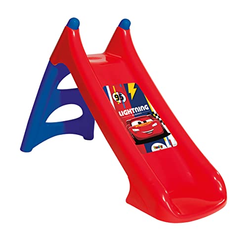 Smoby Cars XS Kunststoffrutsche für Kinder von 2-4 Jahren, Rot und Gelb, Maße: 125 x 50 x 75 cm (820623)