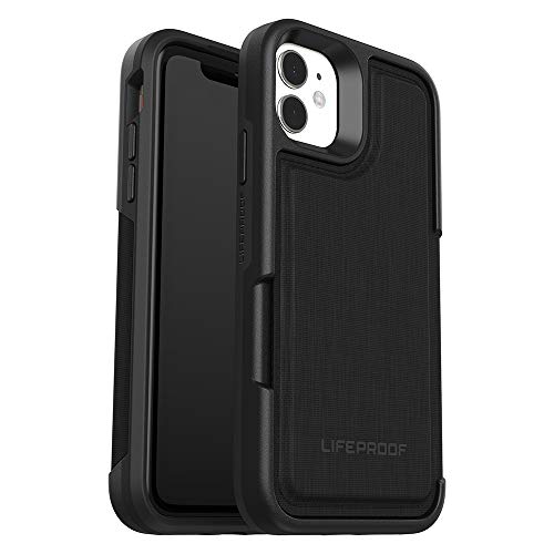 LifeProof Flip verstärkte Schutzhülle mit Steckplatz für 2 Kredit oder Scheckkarten für iPhone 11 Schwarz