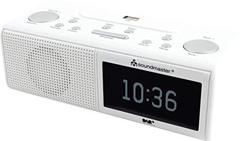 soundmaster UR8350WE Radiowecker DAB+, UKW AUX, USB Weiß