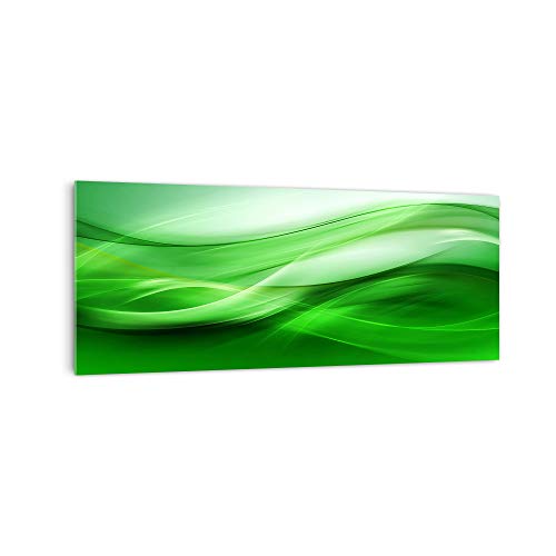 DekoGlas Küchenrückwand 'Grüne Kurven' in div. Größen, Glas-Rückwand, Wandpaneele, Spritzschutz & Fliesenspiegel