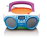 Lenco SCD-41 - CD-Player für Kinder - CD-Radio - Stereoanlage - Boombox - UKW Radiotuner - USB Anschluss - MP3-2 x 1 W RMS-Leistung - Netz- und Batteriebetrieb - Bunt