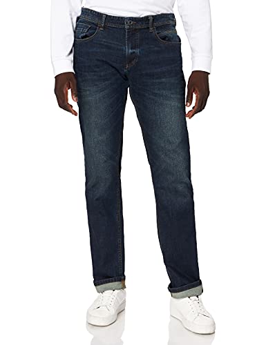 Camel Active Herren 5-Pocket Houston Straight Jeans, Grün (Greencast 82), W38/L32 (Herstellergröße: 38/32)