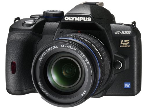 Olympus E-520 SLR-Digitalkamera (10 Megapixel, LifeView, Bildstabilisator) Kit inkl. 14-42mm Objektiv
