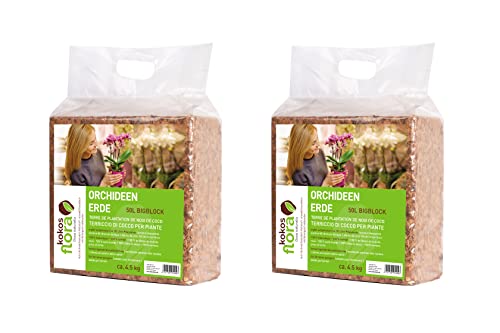 KOKOSFLORA Premium Kokoschips 50L Bigblock. Torffrei - Geeignet Für Zimmerpflanzen, Balkonkästen, Gartenbeete, Gartenpflanzen, Orchideen, Mulch- Und Blumenerdemischung (2 x 4.5 Kg - 100 L)