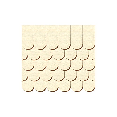 Sperrholz Schindeln - halbrund - Biberschwanz - Größen- und Mengenauswahl, Schindelgröße:90mm x 45mm, Pack mit:100 Stück