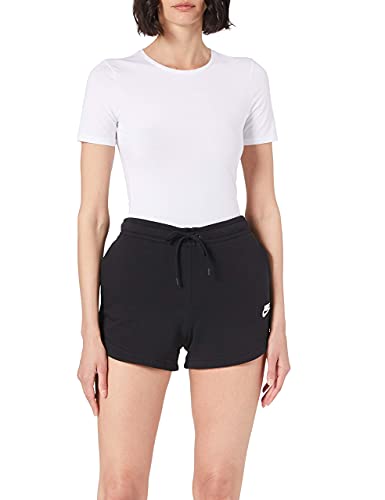Nike Damen Nsessntl FLC Hr Ft Shorts, Black/White, S