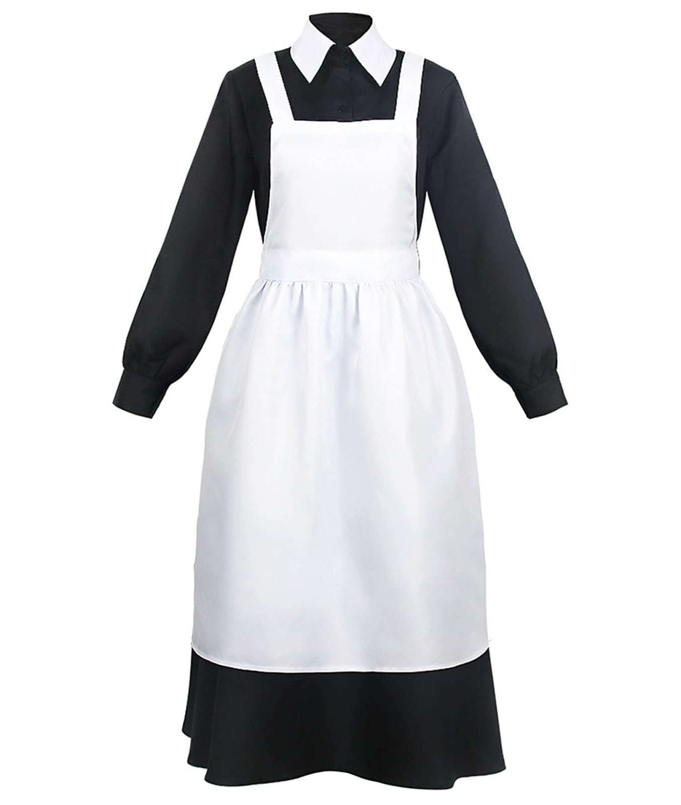 Anime The Promised Neverland Cosplay Mom Isabella Outfits, schwarzes Dienstmädchen-Kleid für Anime-Fans, Cosplay, schwarz, 3XL