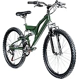 Galano Jugend Fahrrad 24 Zoll | 18 Gang Mountainbike für Mädchen und Jungen 130-145 cm ab 8 | Fully MTB Jugendfahrrad mit V-Brakes | Kinderfahrrad Jugendrad FS180