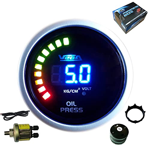 VEGA Manometer Öldruck 0-10 bar Digitalanzeige und LEDs 52 mm Französische Marke