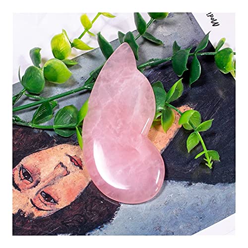Reiner natürlicher rosa Rosenquarzstein Gua Sha Schabebrett Gesicht Hals Körpermassagegeräte Therapeutisches und Hauterneuerungswerkzeug Handwerk (Farbe: I) zhenghong (Color : K)