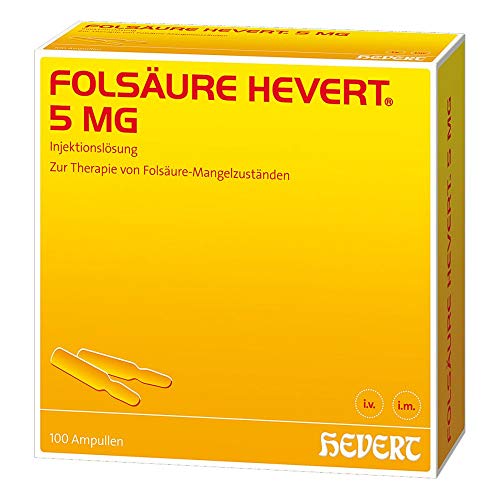 Folsäure Hevert 5 mg Ampullen, 100 St. Ampullen