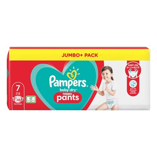 Pampers Baby-Dry Windelhöschen, Größe 7, 17 kg, Jumbo+ Pack