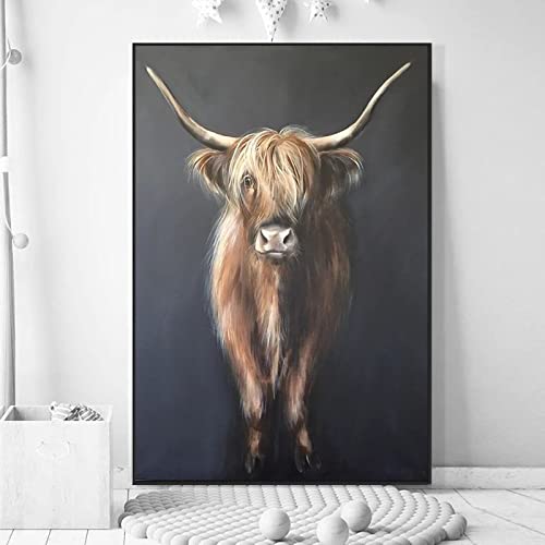 Schwarze Kuh Wand Bilder Spanien Schwarze Kuh Gemäldedrucke Schwarze Kuh Gemälde Schwarze Kuh Bilder Moderne Leinwand Wohnzimmer Bürowand Cuadros Deko K24183