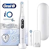 Oral-B iO Series 6 Elektrische Zahnbürste/Electric Toothbrush, 2 Aufsteckbürsten, 5 Putzmodi für Zahnpflege, Display & Reiseetui, Designed by Braun, grey opal