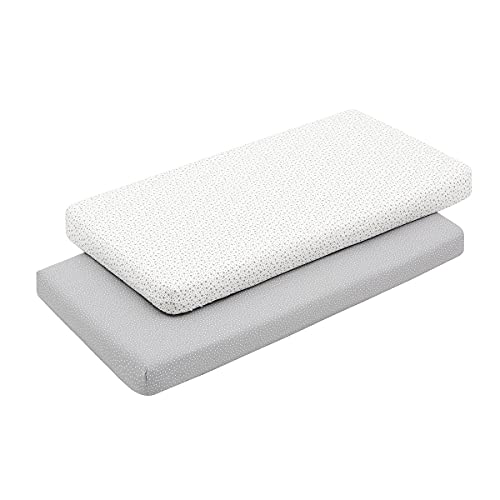 Cambrass 46125 2 Fitted Sheet - Cot 70 70x140x1 cm Forest Grey, grau