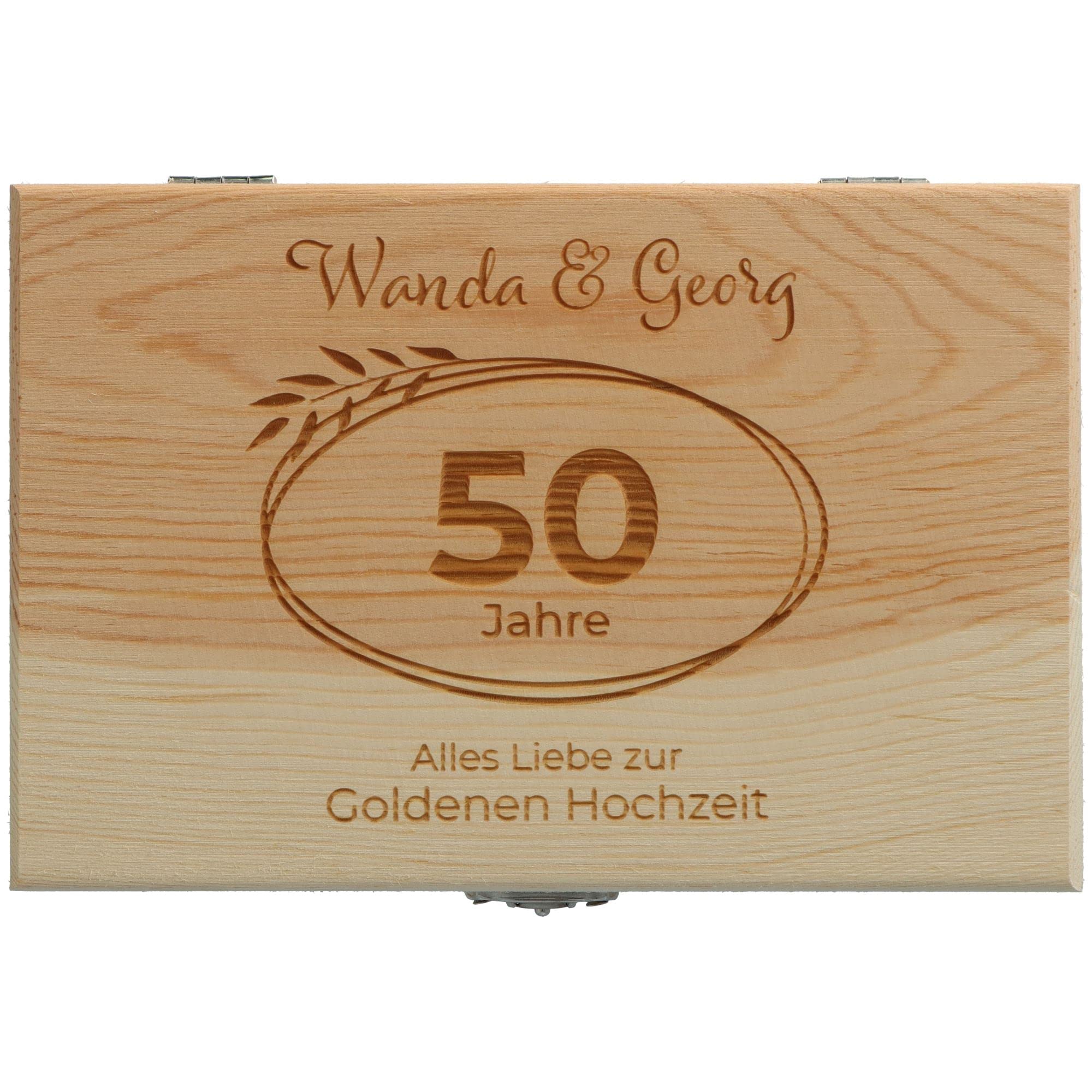 Goodtimes Geschenkbox Goldene Hochzeit mit individuellen Namen