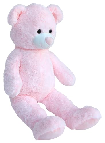 Wagner 9094 - Riesen XXL Teddybär 100 cm groß in rosa - Plüschbär Kuschelbär Teddy Bär 1,0 m