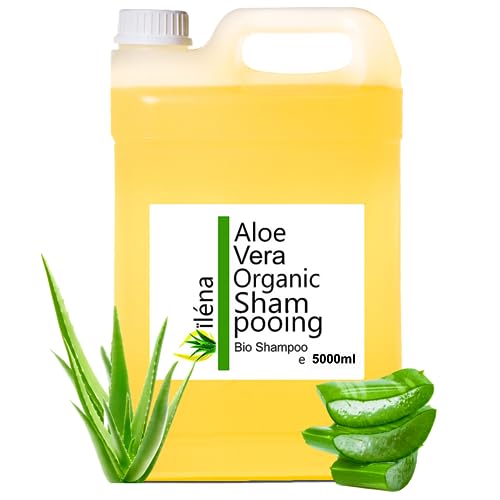 Bio Shampoo mit Aloe Vera, Argan und Vitaminen Sulfatfrei Silikonfrei Anti-Haarausfall Prävention Kahlheit (5000 ml)