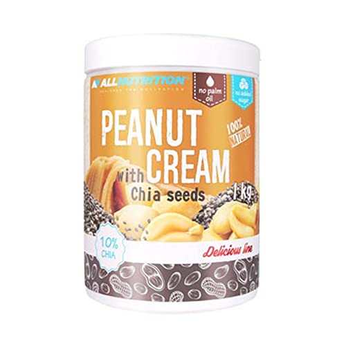 ALLNUTRITION Erdnussbutter mit Chiasamen | 1kg je Packung | Peanut Butter Creme Protein Eiweiß Aufstrich Proteinquelle | Nahrungsergänzungsmittel