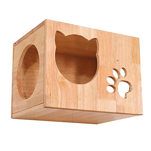 Katzenregale – Wandregale und Sitzstangen für Katzen, Wandregal aus Holz für Katzen zum Klettern, Spielen, Faulenzen und Trainieren – 7-teiliges Set