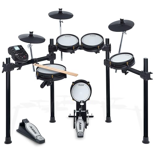 Alesis Surge Mesh SE Kit - Elektrisches Schlagzeug mit USB-MIDI Verbindung, leisen Mesh Drum Pads, E- Drum Modul, solidem Rack, 40 Kits und 385 Sounds