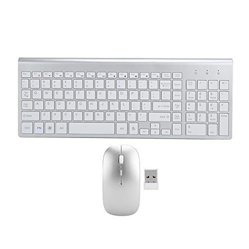 Kabellose Tastatur und Maus, 2,4 G Kabellose Tastatur und Optische Maus, Ergonomische Tastatur, 800/1000/1200 DPI-Maus, für PC, Desktop, Computer, Laptop