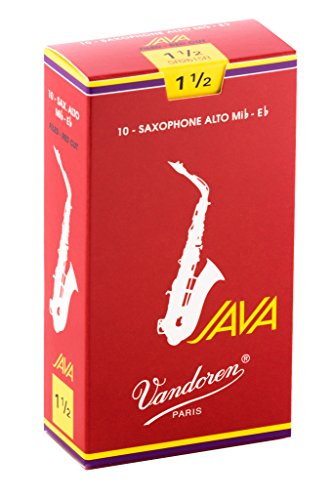 Vandoren SR2615R Java"Filed - Red" Cut Alt Saxophon Blätter - 10 Einheiten
