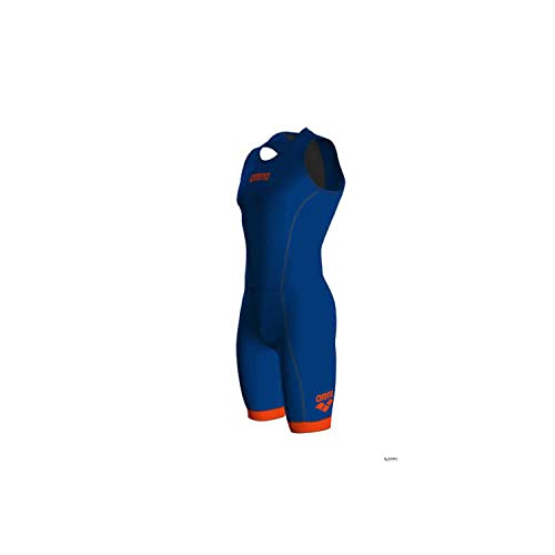 arena Herren Triathlon Anzug ST 2.0 mit Rückenreißverschluss, royal/Orange, M