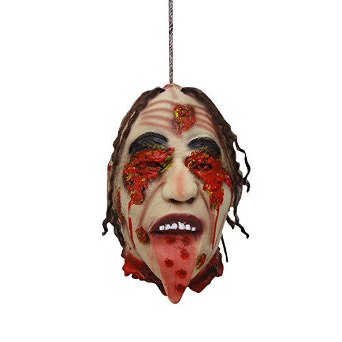 Boodtag Halloweendeko Abgetrennter Kopf Terroristisches Spielzeug Gebrochene Head Dekokopf für Horror Partys Bar Spukhaus