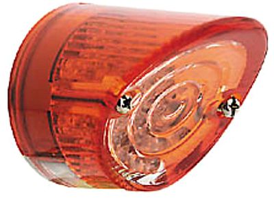 SHIN YO LED-Mini-Rücklicht NOSE, rund, Glas rot/transparent