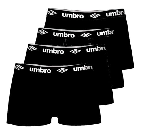 UMBRO Herren Boxershorts - Hipster in 4er Pack 1, Farbe:Schwarz, Textil:XXL