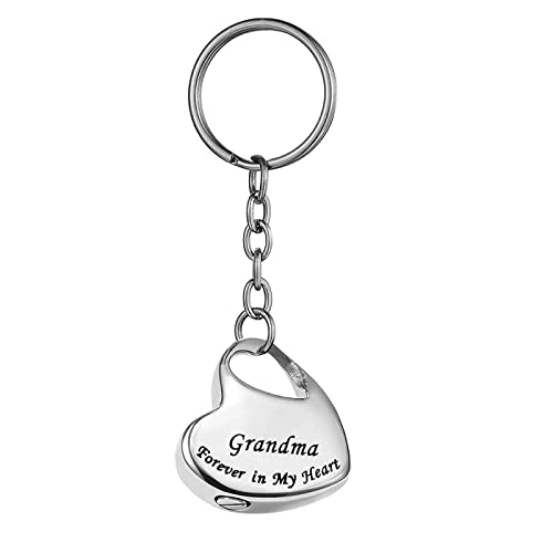 Herzeinäscherungsschmuck Schlüsselanhänger Andenken Exquisiter Urnenanhänger aus Edelstahl zum Gedenken an Ihren geliebten Menschen oder Ihr Haustier, Oma