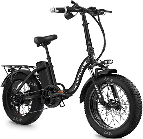 Klapprad E-Bike Elektrofahrrad 20 Zoll, 48 V 18Ah Lithiumbatterie, Faltbares City E-Bike mit 4" Fettreifen, für Erwachsene, Herren Damen. (KF9)